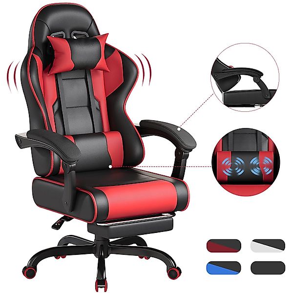 HOMALL Gaming-Stuhl Massage-Spielstuhl, Bürostuhl mit Fußstütze, günstig online kaufen