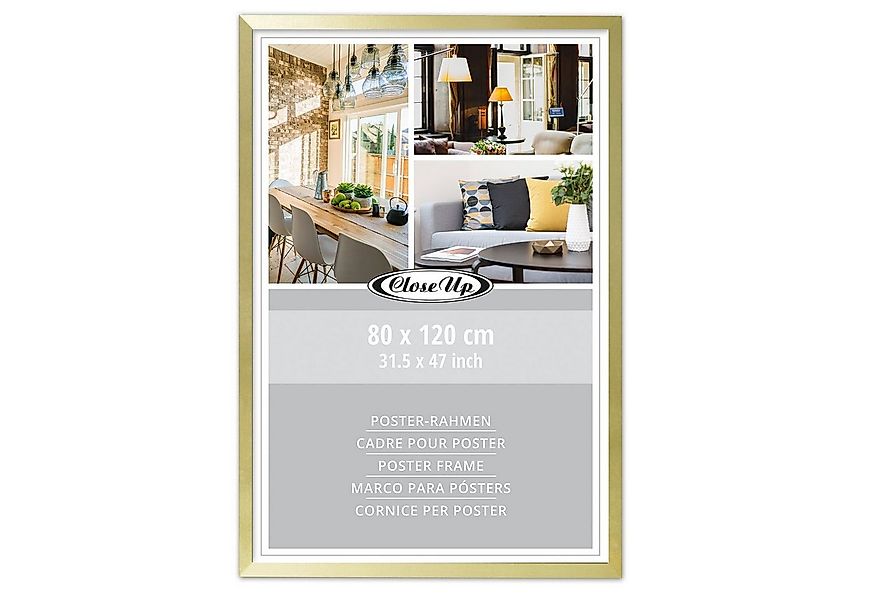 Close Up Bilderrahmen Posterrahmen 80 x 120 cm gold günstig online kaufen