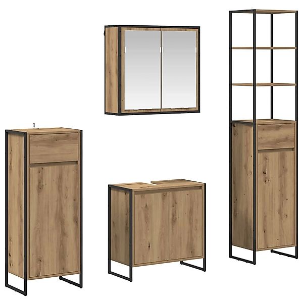 vidaXL Badezimmermöbel-Set mit Schubladen Artisan-Eiche Holzwerkstoff 34030 günstig online kaufen