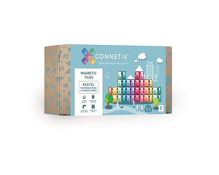 Connetix Pastel Rectangle Pack verstärkte Magnete pädagogisches Lernspiel M günstig online kaufen