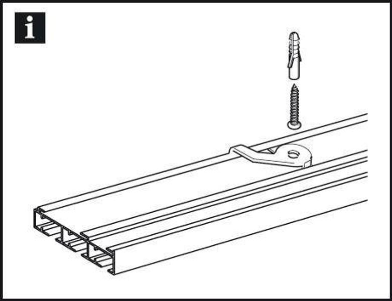 GARDINIA Gardinenstangenhalter "Deckenträger 3-laufig" Serie Flächenvorhang günstig online kaufen