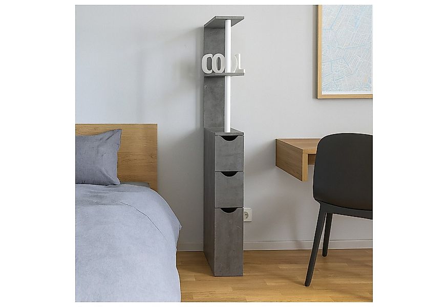 HTI-Living Raumteilerregal Raumteilerregal 136 cm Thekla Beton, Stück 1-tlg günstig online kaufen