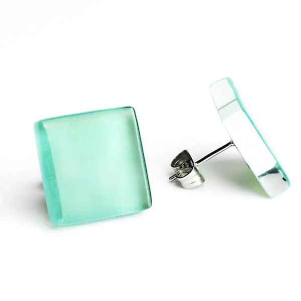 Minimalistische Ohrstecker, Groß, Aus Glas | Pureform günstig online kaufen