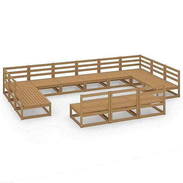 vidaXL 13-tlg Garten-Lounge-Set Massivholz Kiefer Modell 17 günstig online kaufen