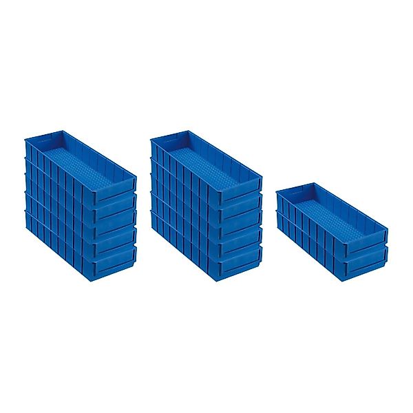 PROREGAL SuperSparSet 12x Blaue Industriebox 500 B HxBxT 8,1 x 18,3 x 50 cm günstig online kaufen