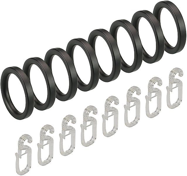 Liedeco Gardinenring, Gardinenstangen, (Set, 8-St., mit günstig online kaufen