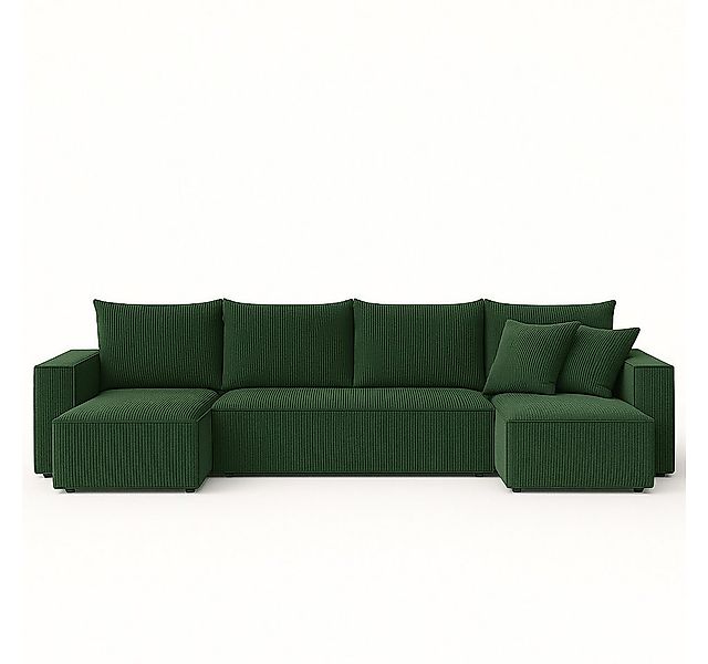 NACANAPA Ecksofa VELO U, Funktion Schlafen, Behälter für Bettzeug, lose Zie günstig online kaufen