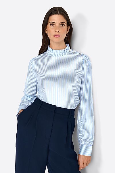 RICHROYAL Langarmbluse mit Rüschendetails, gestreift, regular günstig online kaufen