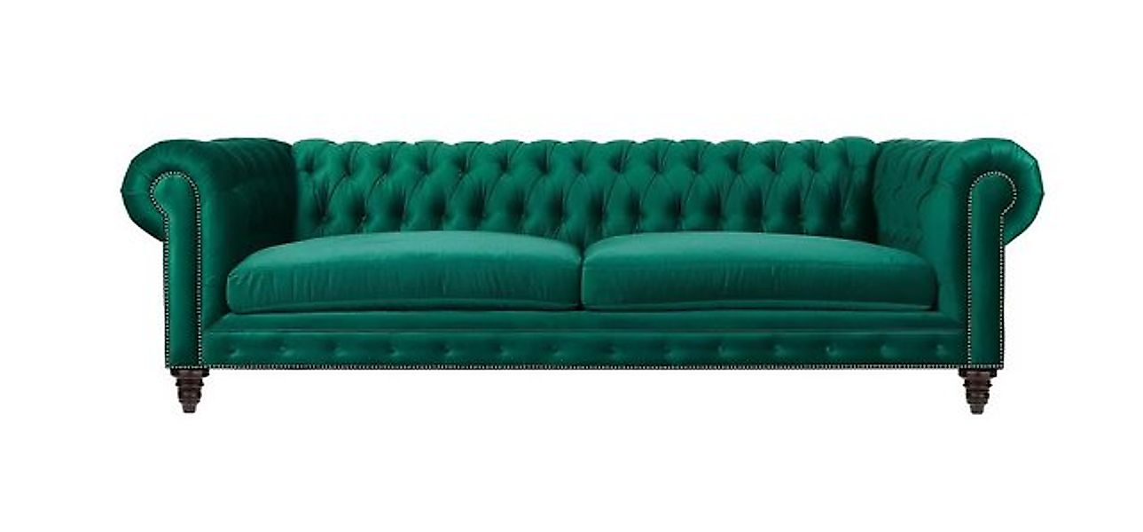 Xlmoebel 3-Sitzer Grünes Textil Chesterfield-Sofa - Kreative 3-Sitzer-Couch günstig online kaufen