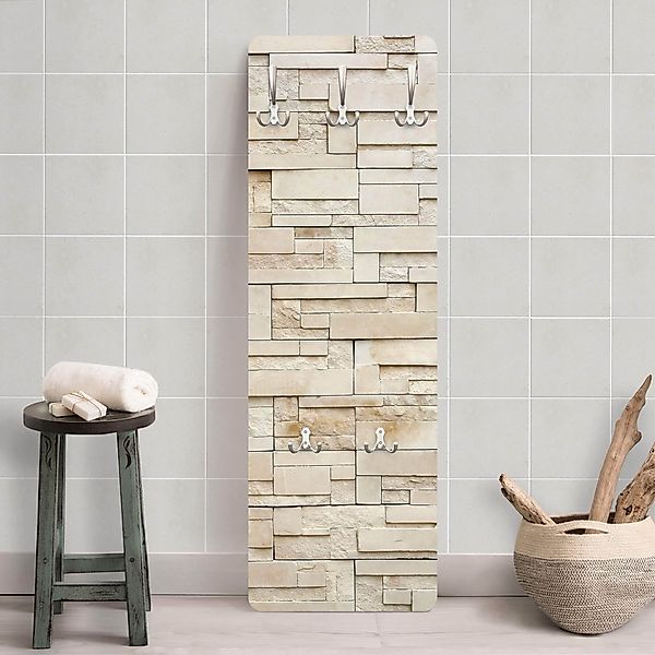 Wandgarderobe Holzpaneel Provence Stones günstig online kaufen