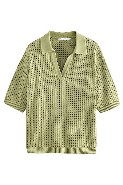 Next T-Shirt Mesh Fly Poloshirt mit Kragen aus 100 % Baumwolle (1-tlg) günstig online kaufen
