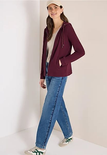 Langarm Jacke mit Kapuze und Taschen günstig online kaufen