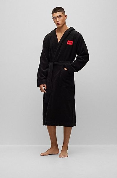 HUGO Bademantel Terry Gown Hooded, Midilänge, Baumwolle, mit Kapuze & kontr günstig online kaufen
