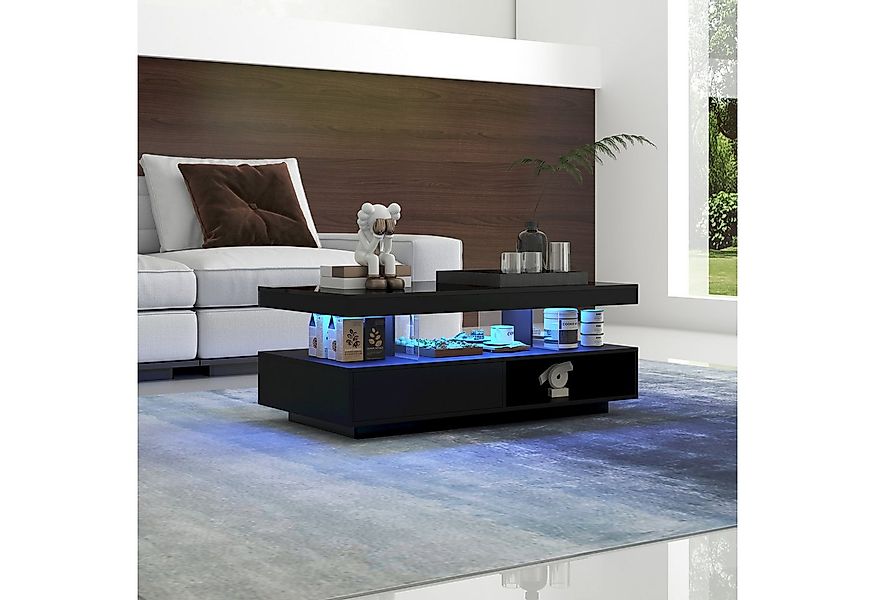 STILVORA Couchtisch Wohnzimmertisch Hochglanz-Beistelltisch Sofatisch mit S günstig online kaufen