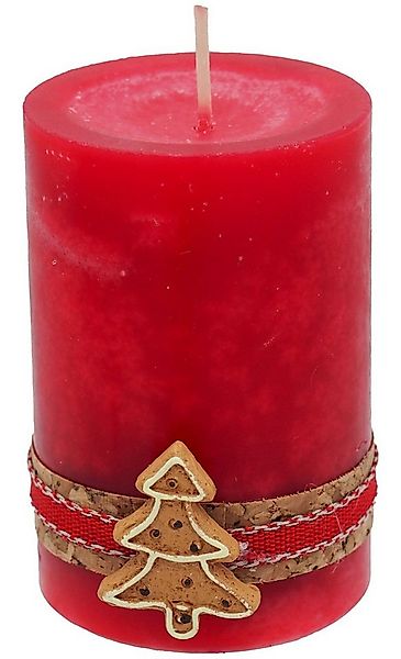 ZauberDeko Adventskerze 4 Adventskerzen Kerzen Stumpenkerzen Rot Creme Keks günstig online kaufen