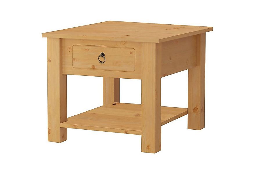 loft24 Couchtisch Inga, Beistelltisch, Nachttisch mit Schublade, Kiefer, La günstig online kaufen