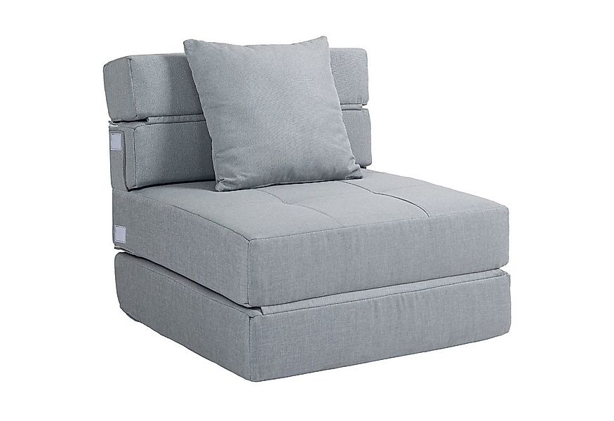 HOMCOM Sessel Einzelsofa mit Kissen, Klappsessel, 2-in-1 Design (Schlafsess günstig online kaufen