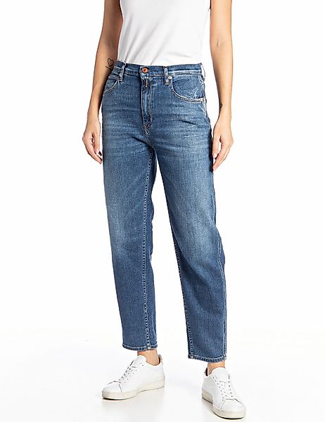 Replay Damen Jeans KEIDA - Baloon Fit - Blau - Medium Blue günstig online kaufen