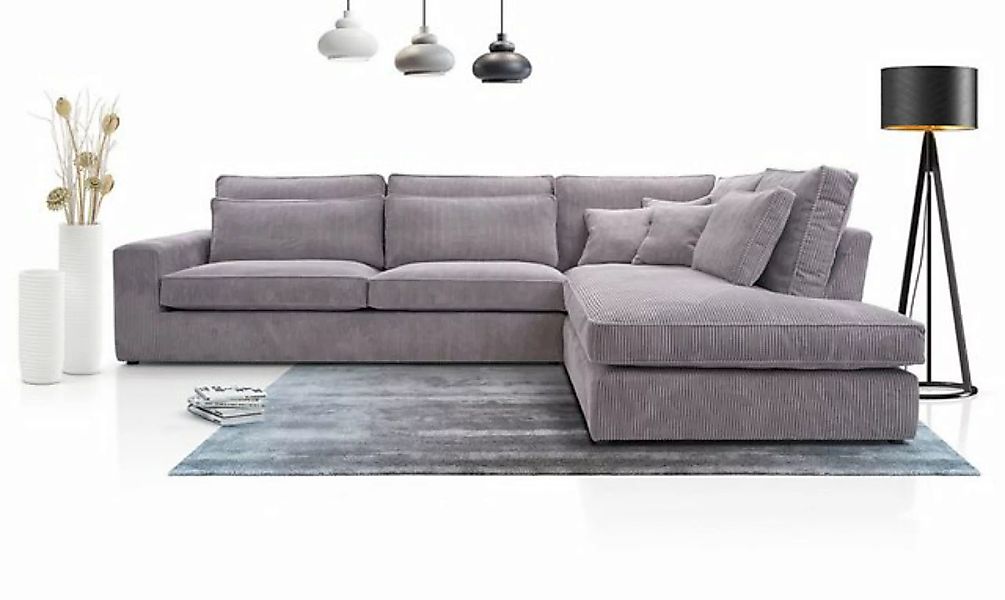 Deine Möbel 24 Wohnlandschaft CAREN Ecksofa Sofa Wohnzimmer L-Couch Cord Sa günstig online kaufen