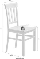 massivline&more Esszimmerstuhl "Julia" () 2 Stk. Gestell aus Massivholz günstig online kaufen