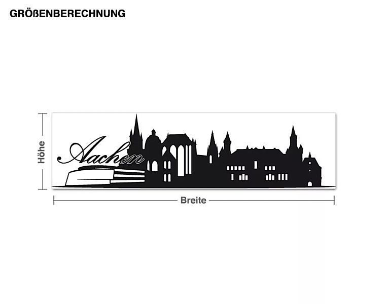 Wandtattoo Architektur & Skyline Skyline Aachen günstig online kaufen
