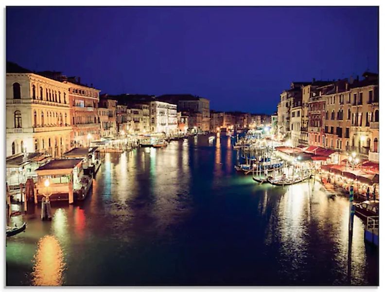 Artland Glasbild "Venedig bei Nacht", Italien, (1 St.), in verschiedenen Gr günstig online kaufen