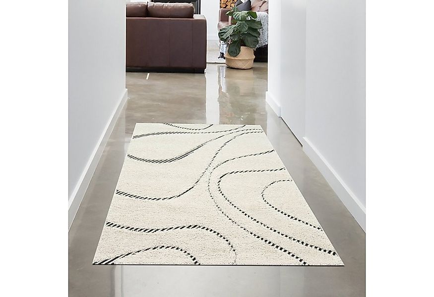 Carpetia Teppich Moderner flauschiger Wellenteppich für Schlafzimmer, recht günstig online kaufen