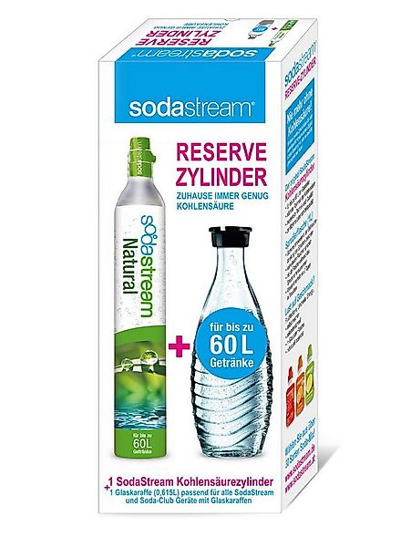 SodaStream CO₂-Zylinder Sodastream Reservezylinder mit Glaskaraffe günstig online kaufen