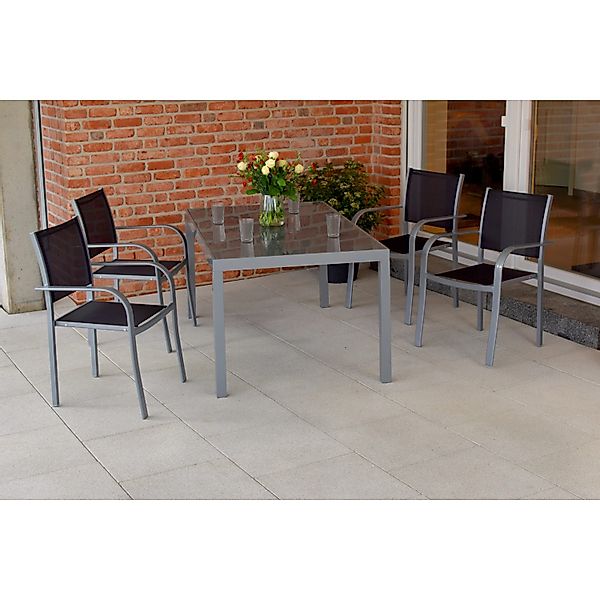 Merxx Ostia Set 5-tlg. Gartentisch 150 x 90 cm günstig online kaufen
