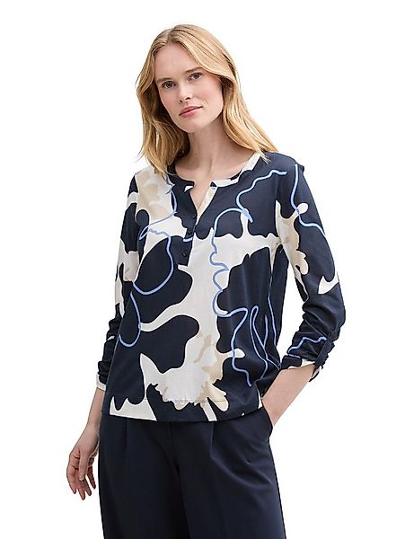 TOM TAILOR Langarmshirt mit All-Over Print günstig online kaufen