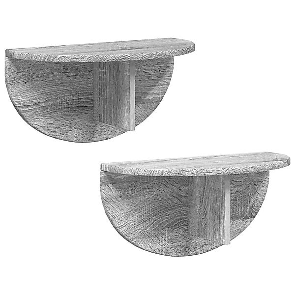 vidaXL Wandregal 2 Stk Graues Sonoma 48 x 24 x 24 cm Holzwerkstoff 891441 günstig online kaufen