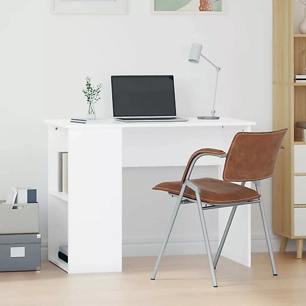 Vidaxl Schreibtisch Weiß 100x55x75 Cm Holzwerkstoff günstig online kaufen