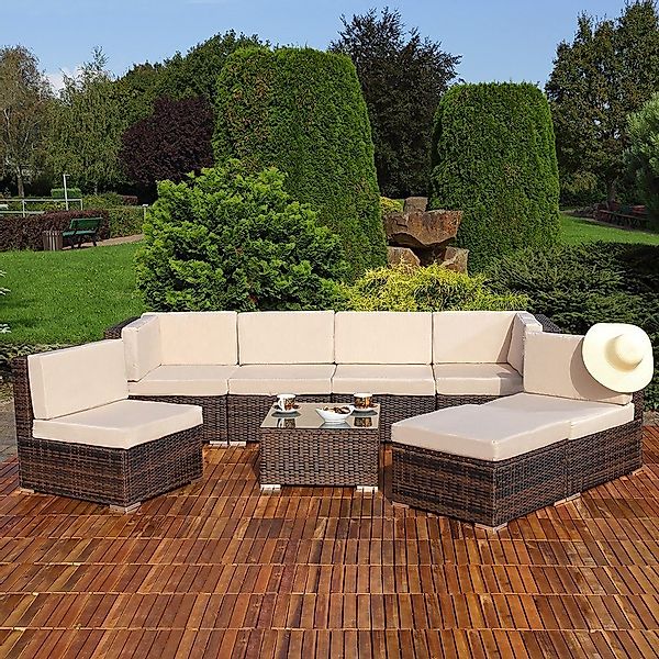 Melko Gartenlounge-Set Sitzgruppe Gartenlounge Sitzgarnitur Set günstig online kaufen
