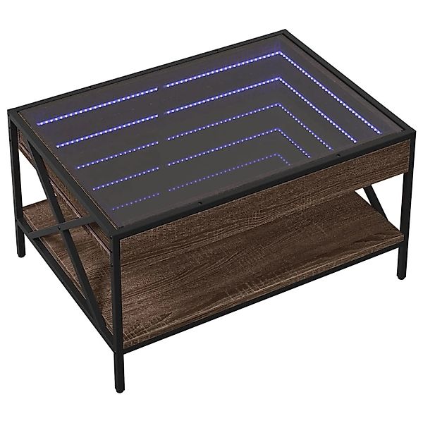 vidaXL Couchtisch mit Infinity-LED Braun Eichen-Optik 70x50x38 cm 847706 günstig online kaufen