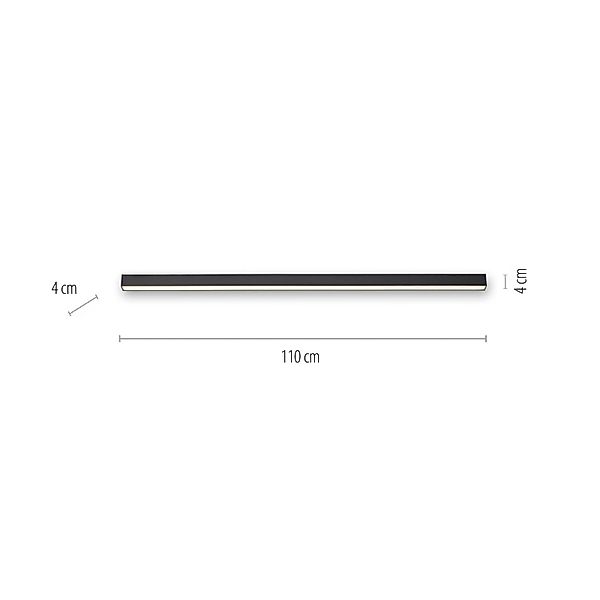 PURE LED-Deckenlampe Lines, 110 cm, anthrazit, CCT, Remote günstig online kaufen