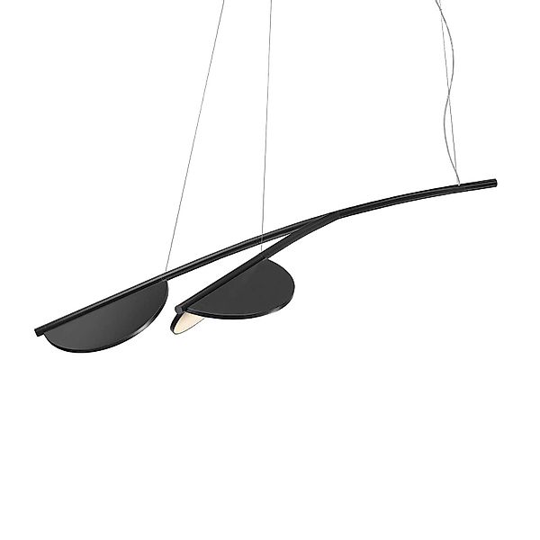 FLOS Almendra Organic Hängelampe 2fl kurz schwarz günstig online kaufen