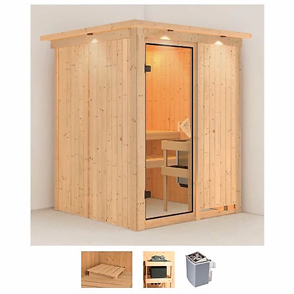 Karibu Sauna »Norma«, 9 KW-Ofen mit integrierter Steuerung günstig online kaufen
