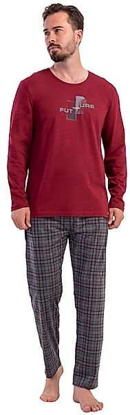 Vienetta Schlafanzug Man (Set, 2 tlg., 2-teilig) Herren Pyjama lang Langarm günstig online kaufen