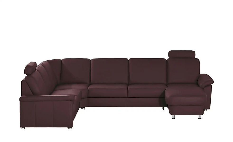 meinSofa Wohnlandschaft Leder Carolin ¦ lila/violett ¦ Maße (cm): B: 330 H: günstig online kaufen