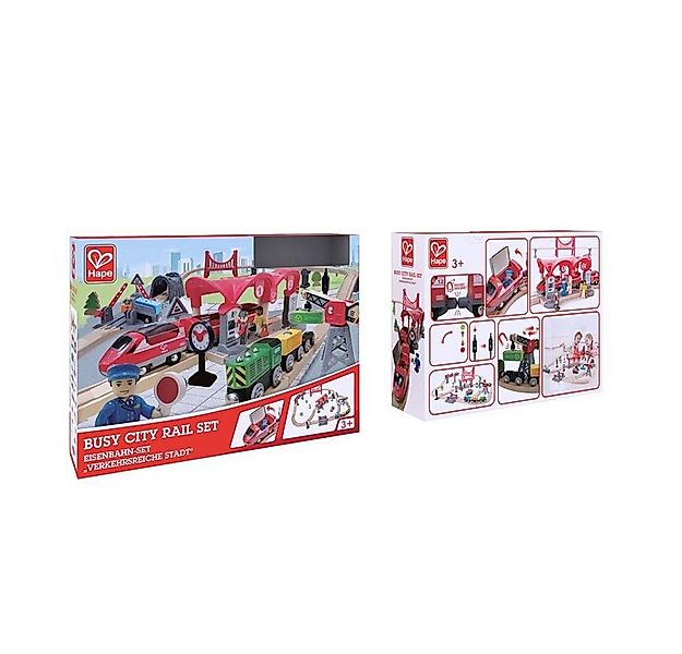 Hape Spielzeug-Eisenbahn Eisenbahnset, verkehrsreiche Stadt, 51 Teile, Holz günstig online kaufen