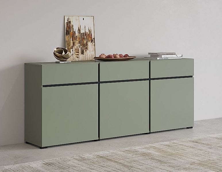 INOSIGN Sideboard Cross,Breite 180 cm, moderne grifflose Kommode,3 Türen/3 günstig online kaufen