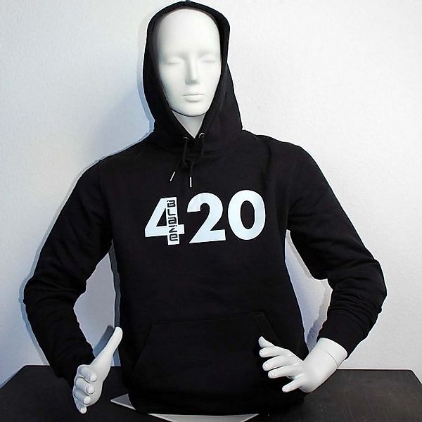 BLAZEGLASS Kapuzenpullover Hoodie 420 Original Black BLAZE®-Logo, Atmungsak günstig online kaufen