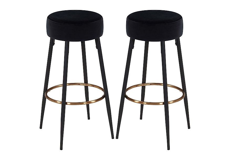 Duhome Barhocker (5168F), Barstühle 2er Set Runde Tresenhocker Samt Bistroh günstig online kaufen