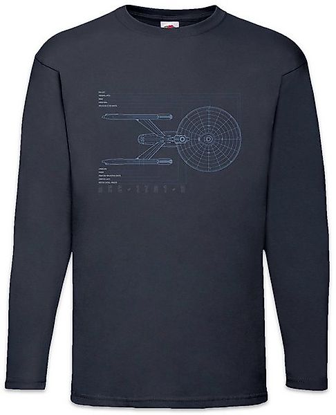 Urban Backwoods Langarmshirt Blueprint U.S.S. Federation Langarm T-Shirt St günstig online kaufen