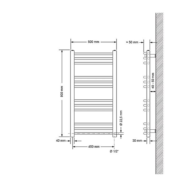 LuxeBath Badheizkörper Design Heizkörper Handtuchtrockner Badezimmer günstig online kaufen