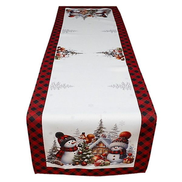 texpot Tischdecke Tischläufer Druck Schneemänner Tischtuch günstig online kaufen