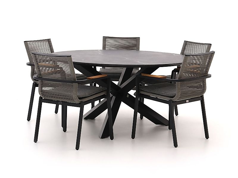Bellagio Marudo/Lodola ø 150 cm Gartenmöbel-Set 6-teilig Stapelbar günstig online kaufen