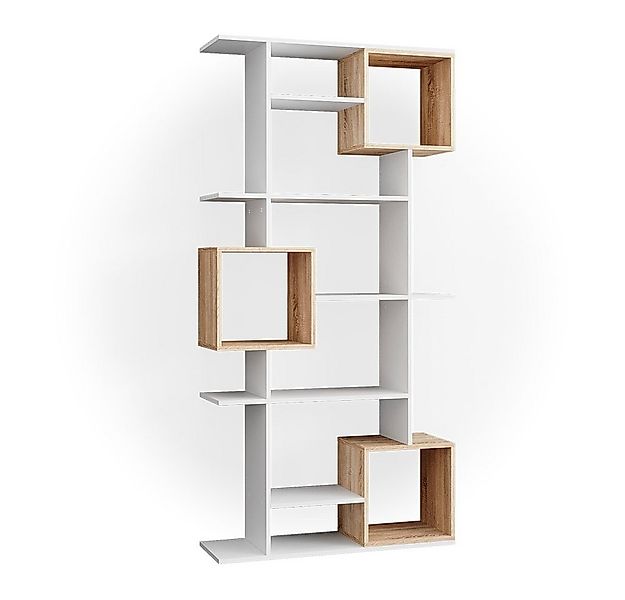 Vicco Raumteiler Cube, Weiß/Sonoma, 92 x 187.7 cm günstig online kaufen