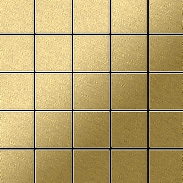 ALLOY Mosaik Fliese Massiv Metall Titan Gebürstet Gold 1,6mm Stark Century- günstig online kaufen