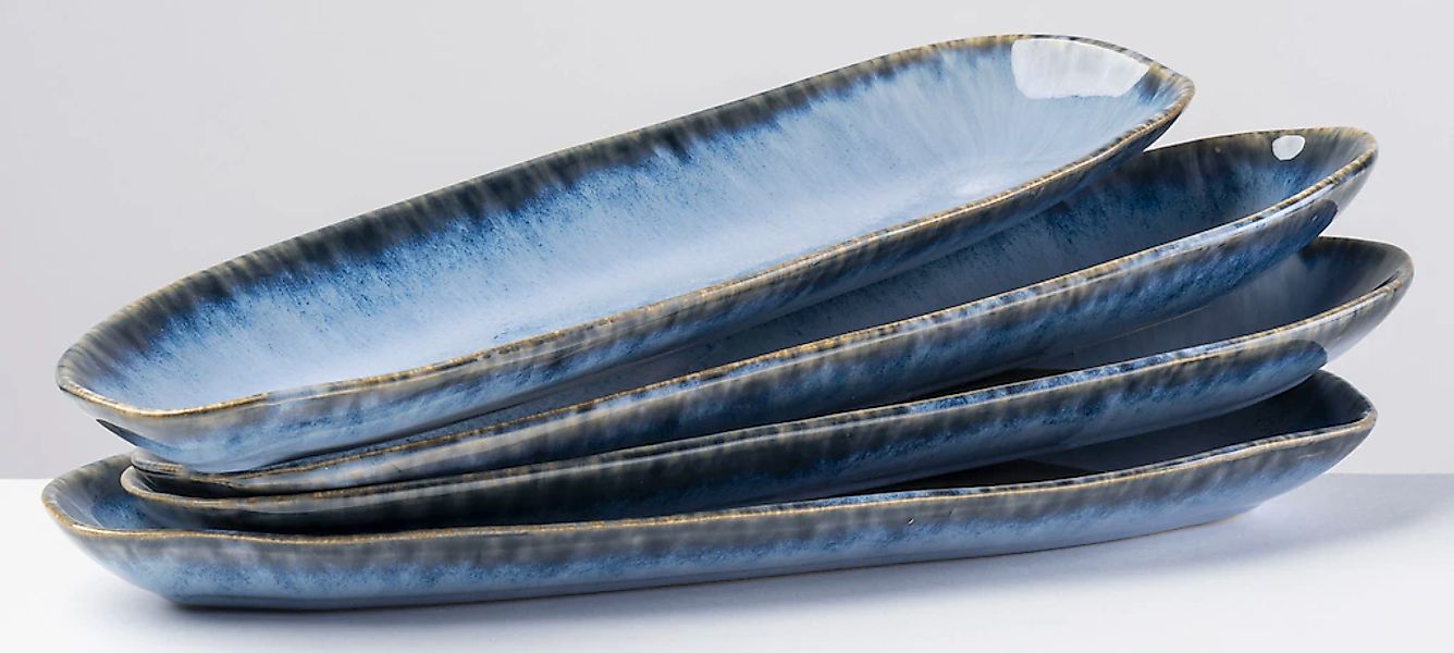 gipfelstück Servierplatte "Wilde Schlucht" Scandi-Style, glänzende Reaktivg günstig online kaufen